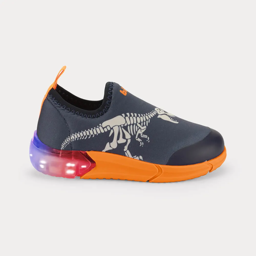 Tênis Infantil Bibi Space Azul de Dinossauro