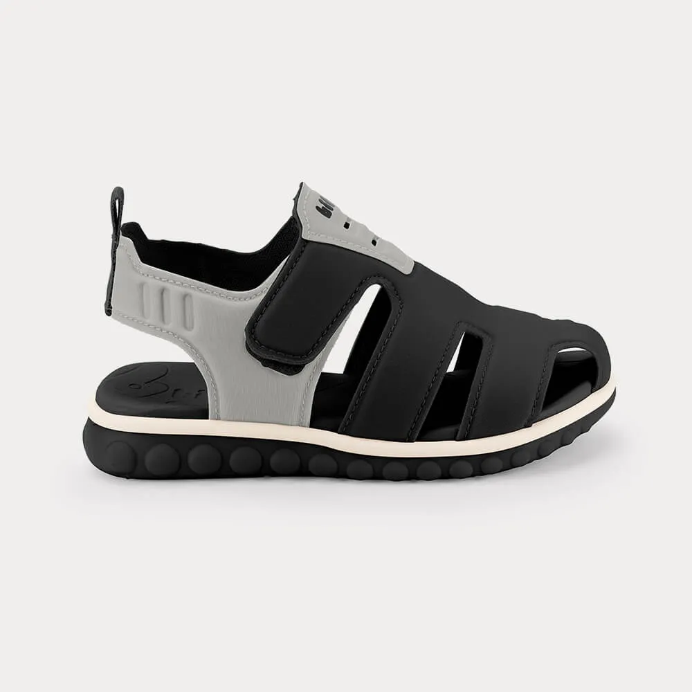 Sandália Infantil Bibi Summer Roller Sport 3.0 Cinza com Preto