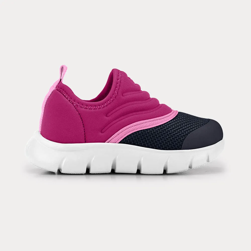 Tênis Infantil Bibi Energy Baby 2.0 Azul Marinho com Rosa