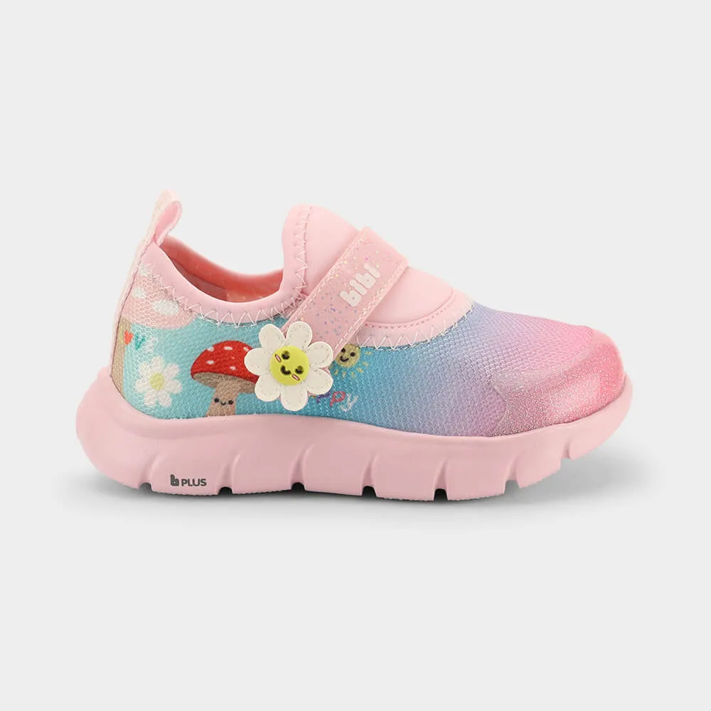 Tênis Infantil Bibi Energy Baby 2.0 Rosa com Flores
