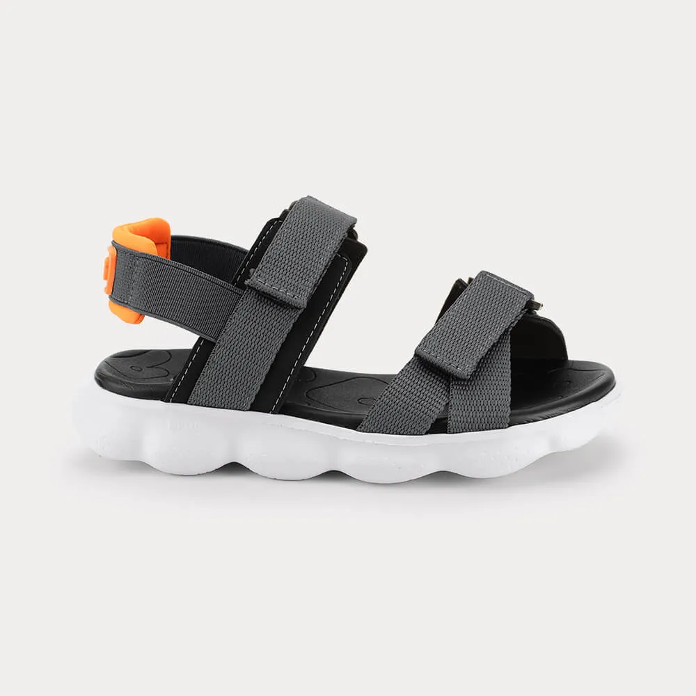 Sandália Infantil Bibi Sandals Sport Cinza e Laranja