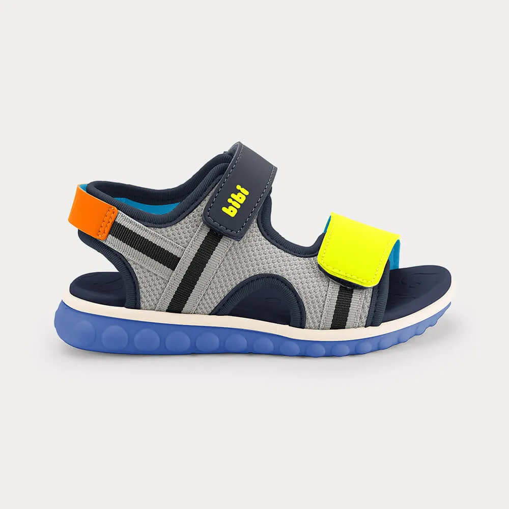 Sandália Infantil Bibi Summer Roller Sport 3.0 Cinza com Azul