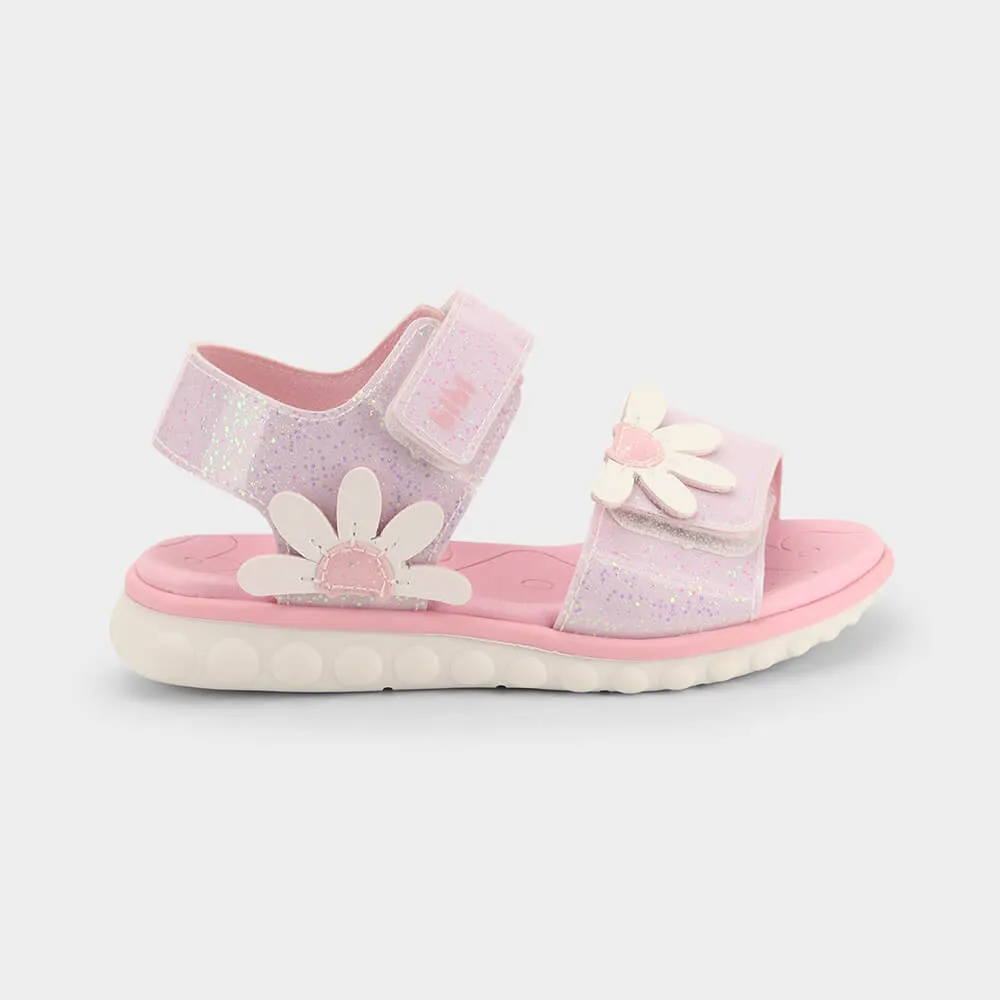 Sandália Infantil Bibi Summer Roller Sport 3.0 Branco com Rosa