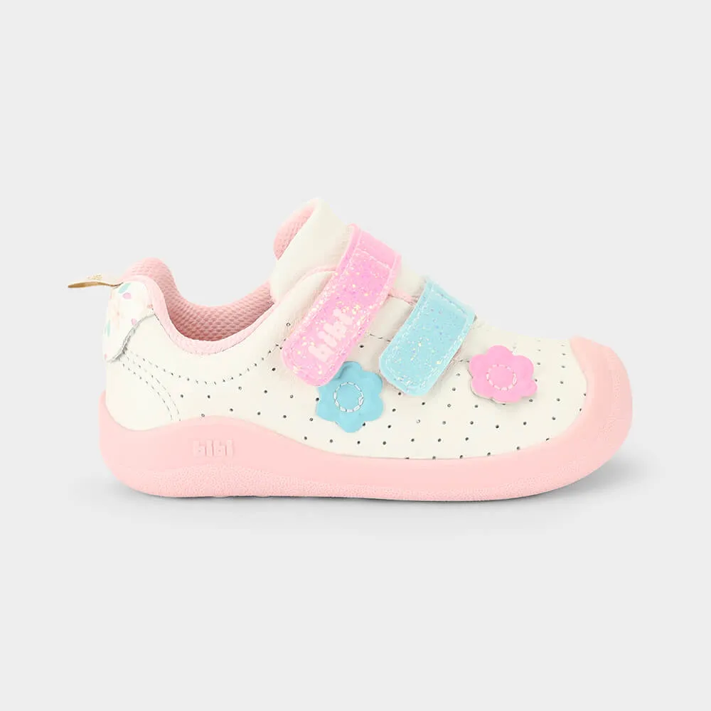 Tênis Infantil Bibi Fisioflex 5.0 Branco com Rosa