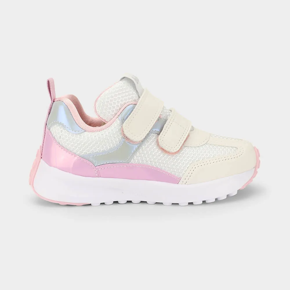 Tênis Infantil Bibi Jogging Branco com Rosa
